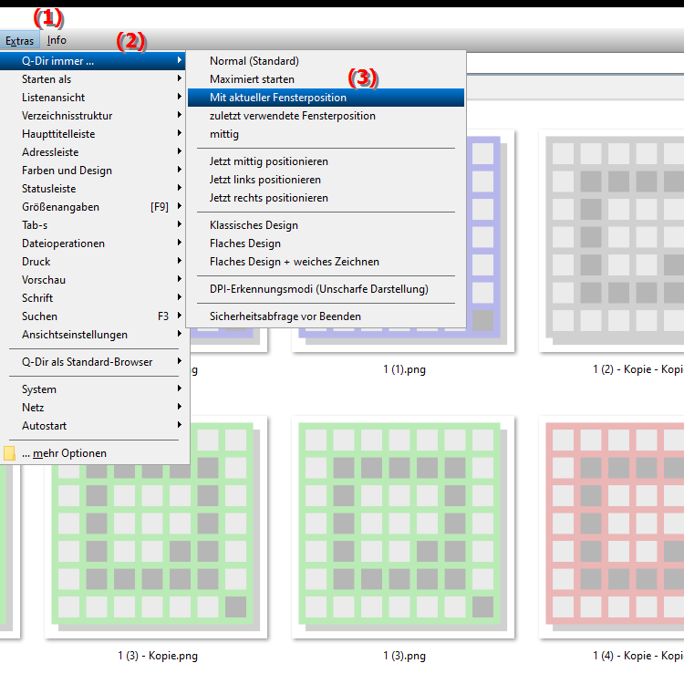 Aktuelle Fensterposition für den nächsten Start vom Datei Explorer verwenden